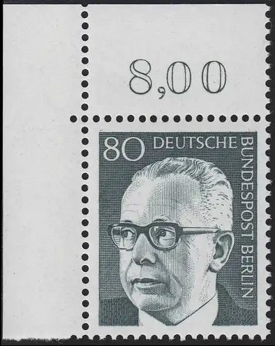 367 Heinemann 80 Pf Ecke ol ** postfrisch