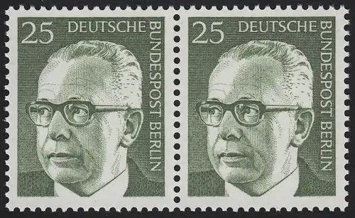 393 Heinemann 25 Pf waag. Paar ** postfrisch