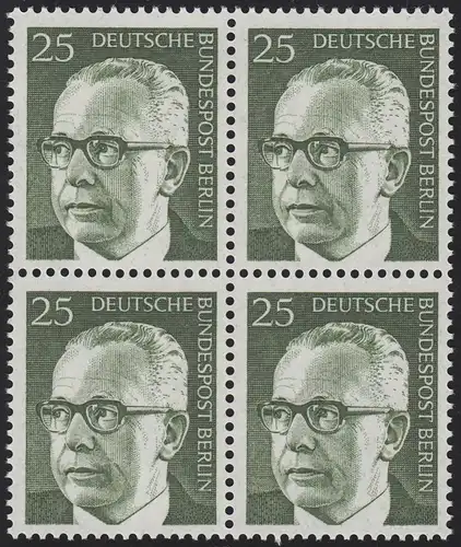 393 Heinemann 25 Pf Quadruple ** frais de port