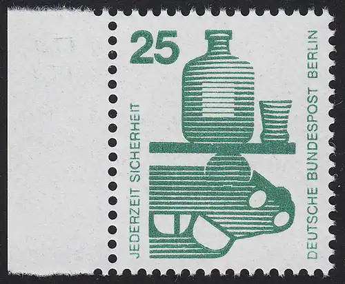 405 Unfallverhütung 25 Pf Seitenrand li. ** postfrisch