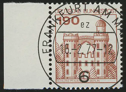 539 châteaux et schl. 190 Pf Rand de page l. VS-O FfM