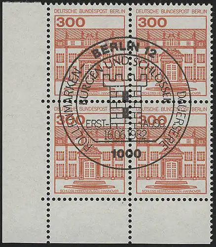 677 Burgen et Schl. 300 Pf Eck-Vbl. ul ESSST Berlin