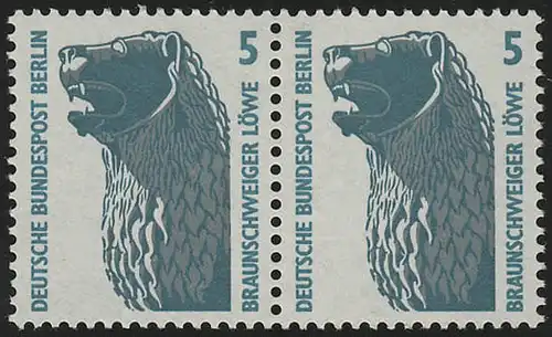863 SWK 5 Pf waag. Paar ** postfrisch