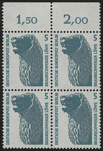 863 SVK 5 Pf OR-Quaterbl. ** Post-fraîchissement