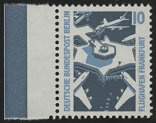 798 SWK 10 Pf Seitenrand li. ** postfrisch