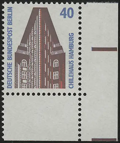 816 SWK 40 Pf Ecke ur ** postfrisch