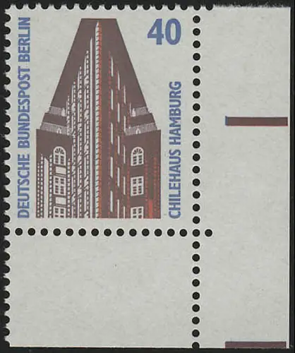 816 SWK 40 Pf Ecke ur ** postfrisch