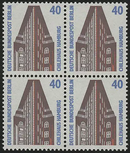 816 SWK 40 Pf Viererblock ** postfrisch