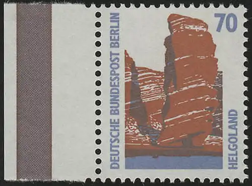 874 SWK 70 Pf Seitenrand li. ** postfrisch