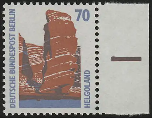 874 SWK 70 Pf Seitenrand re. ** postfrisch