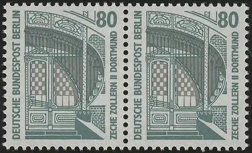 796 SWK 80 Pf waag. Paar ** postfrisch