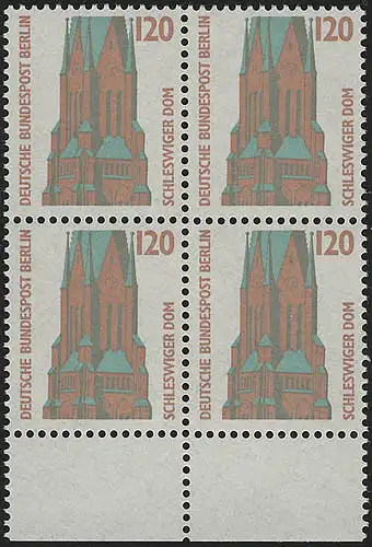 815 SWK 120 Pf UR-Viererbl. ** postfrisch