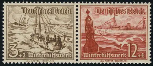 Schiffe Zusammendruck W 131 3+12, postfrisch **