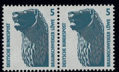 1448u SWK 5 Pf waag. Paar ** postfrisch