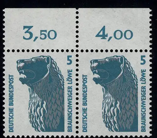 1448u SWK 5 Pf Paar OR ** postfrisch