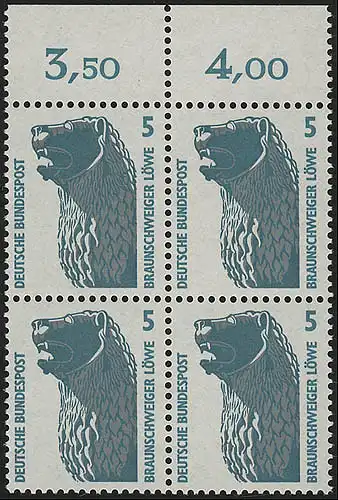 1448u SWK 5 Pf OR-Quaterbl. ** Postfraîchissement