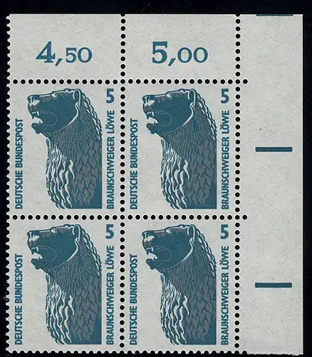 1448u SWK 5 Pf Eck-Vbl. or ** postfrisch