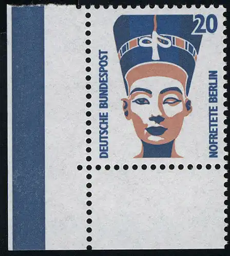 1398 SWK 20 Pf Ecke ul OHNE Naht ** postfrisch