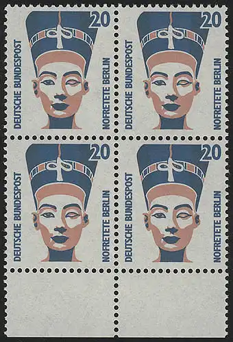 1398 SWK 20 Pf UR-Viererbl. ** postfrisch