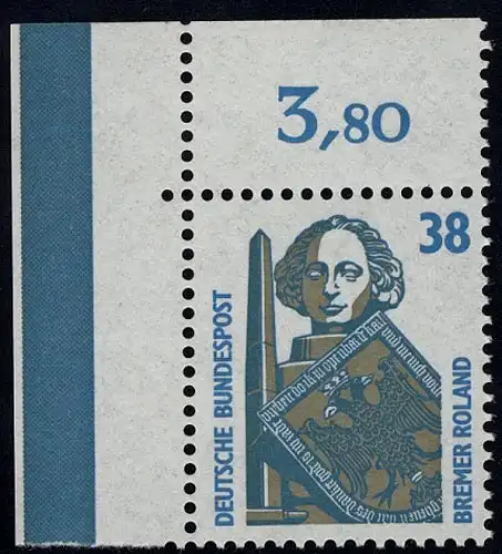 1400 SWK 38 Pf Ecke ol ** postfrisch