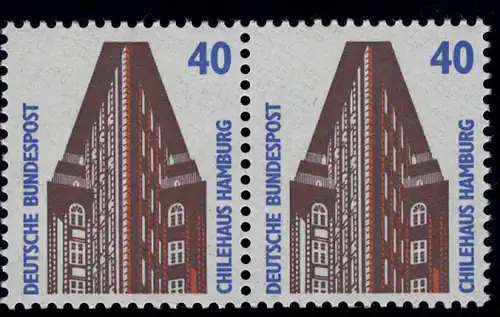 1379 SWK 40 Pf waag. Paar ** postfrisch