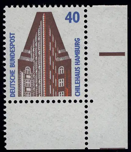 1379 SWK 40 Pf Ecke ur ** postfrisch