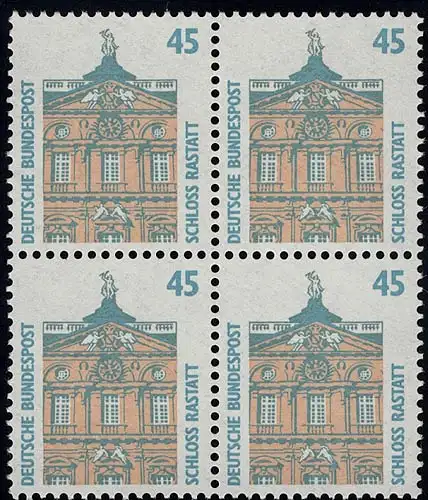 1468 SWK 45 Pf Viererblock ** postfrisch