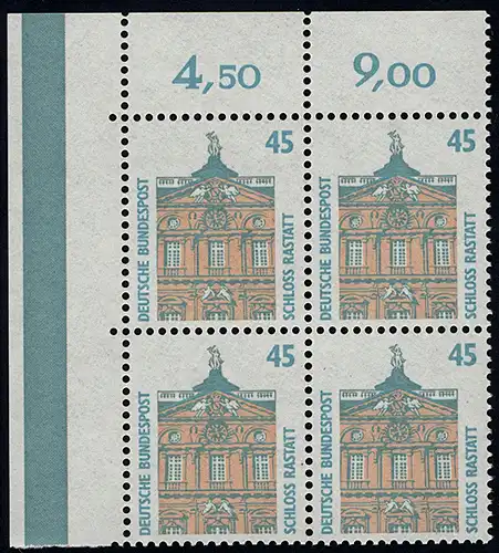 1468 SWK 45 Pf Eck-Vbl. ol ** postfrisch