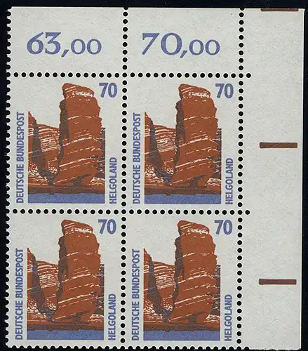 1469 SWK 70 Pf Eck-Vbl. or ** Postfraîchissement