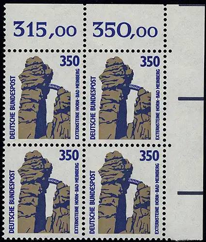 1407 SWK 350 Pf Eck-Vbl. or ** Postfraîchissement