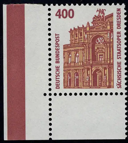 1562 SWK 400 Pf Ecke ul OHNE Naht ** postfrisch