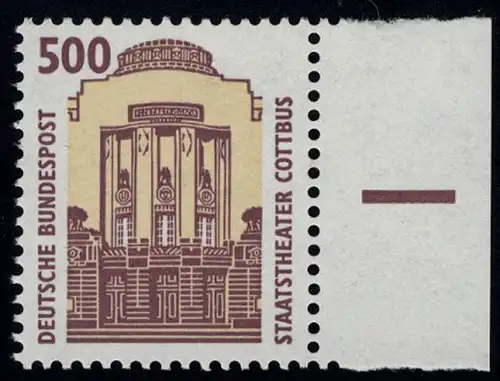 1679 SWK 500 Pf Seitenrand re. ** postfrisch