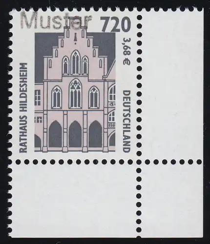 2197 SWK 720 Pf. Mairie Hildesheim, modèle imprimé