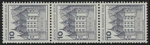 532I BuS alte Fluo 10 Pf, 3er-Streifen + Nr. **