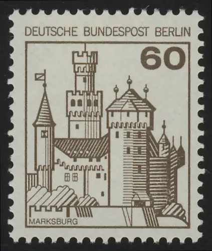 537 BuS alte Fluo 60 Pf 300er-Rolle, Einzelmarke + Nr., postfrisch **