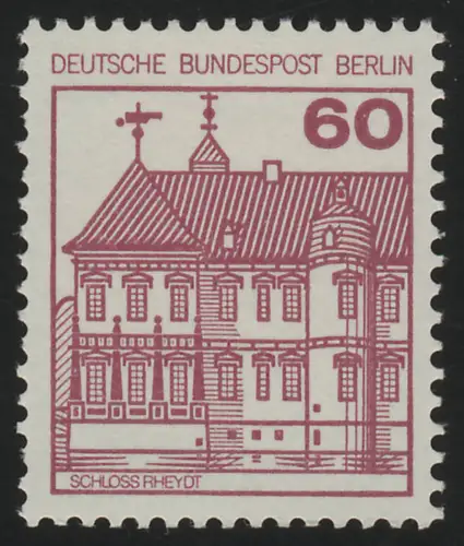 611 BuS alte Fluo 60 Pf rot, Rollenende 1 Einzelmarke mit Nr. 005, postfrisch **