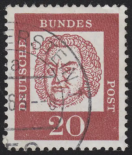 352y Bed. Allemand y 20 Pf 1000er-Rolle, Marque + No O