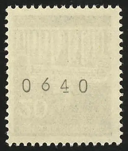 507v Brandenb. Tor v 20 Pf Dextrin 1000er-Rolle, Einzelmarke + Nr. **