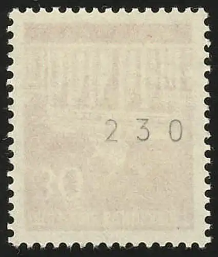 508v Brandenb. Porte v 30 Pf Dextrin 300er-Rolle, Marque unitaire + N° **