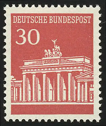 508v Brandenb. Tor v 30 Pf Dextrin 1000er-Rolle, Einzelmarke + Nr. **