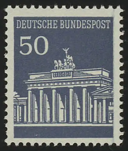 509v Brandenb. Tor v 50 Pf Dextrin, Einzelmarke + Nr. **