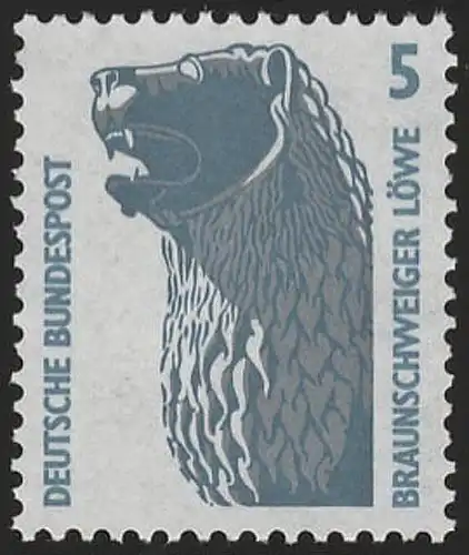 1448uI SWK gelbe Gum. 5 Pf 500er, Einzelmarke + Nr. **