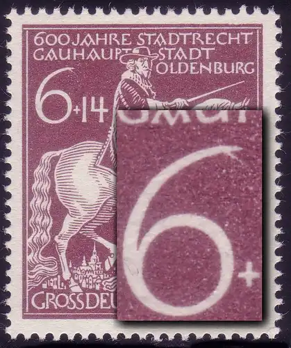 907III Oldenburg 1945: Strich oben durch die 6, Feld 5, **