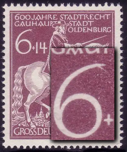 907III Oldenburg 1945: ligne supérieure par la 6, case 5, **