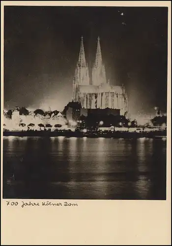 69-72 Kölner Dom - Satz auf passender AK 700 Jahre Kölner Dom SSt 15.8.48