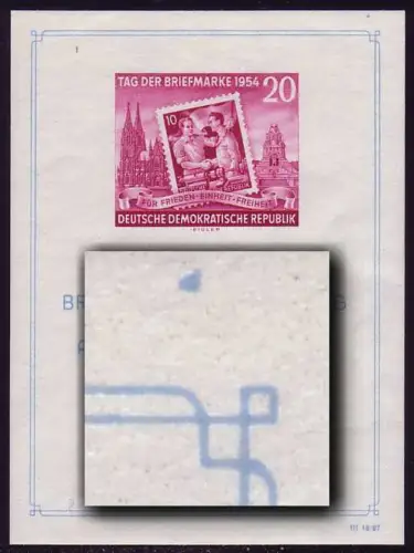 Bl.10III Exposition 1954 avec PLF III tache en haut à droite, type 2, **