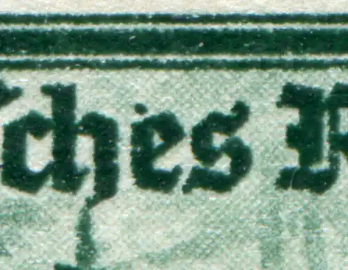 891III Reichspost 16 Pf: point au-dessus de l'e, case 20, **