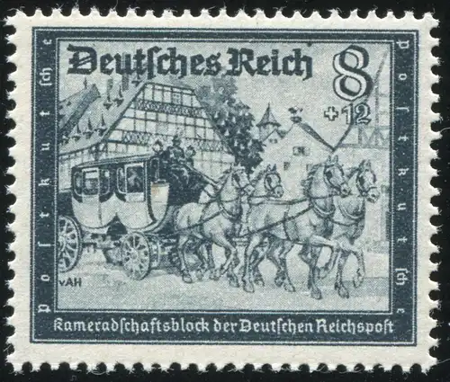 889II Reichspost 8 Pf - PLF Punkt über h von Reich, Feld 21, postfrisch **