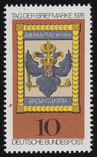 903 T.ag der Briefmarke mit PLF: Farbfleck links und über dem D von DER, **