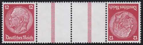 Hindenburg 1936 Zusammendruck KZ 23 12+Z+Z+12, postfrisch **